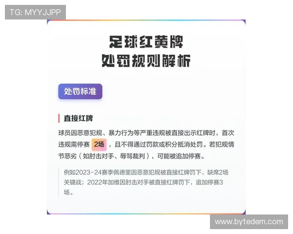 自动停赛规则拆解：哪些红黄牌触发免人工判罚？